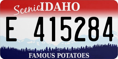 ID license plate E415284