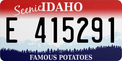 ID license plate E415291