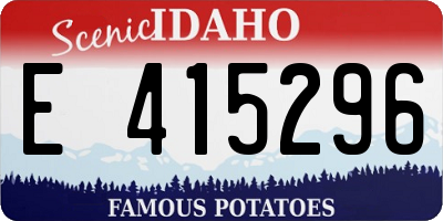 ID license plate E415296