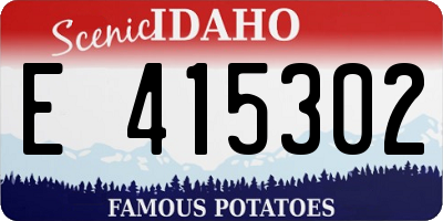 ID license plate E415302