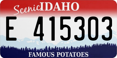 ID license plate E415303