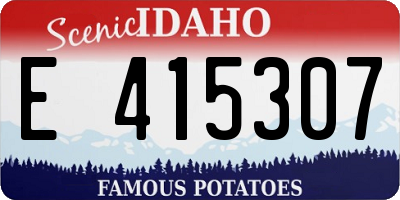 ID license plate E415307