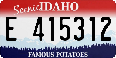 ID license plate E415312