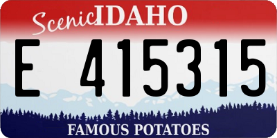 ID license plate E415315