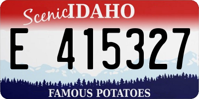 ID license plate E415327