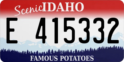 ID license plate E415332