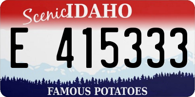 ID license plate E415333