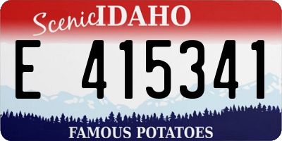 ID license plate E415341