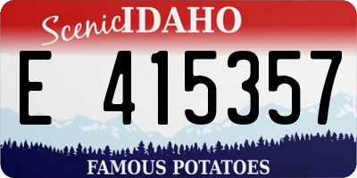ID license plate E415357