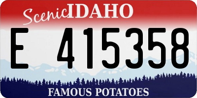 ID license plate E415358