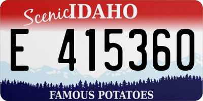 ID license plate E415360