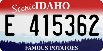 ID license plate E415362