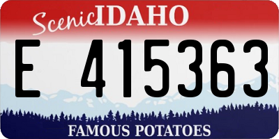 ID license plate E415363