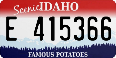 ID license plate E415366