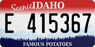 ID license plate E415367