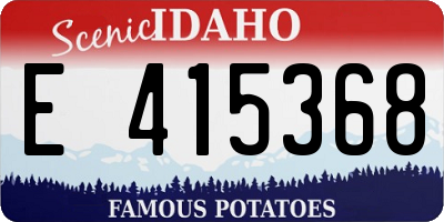 ID license plate E415368