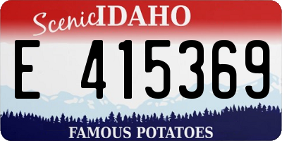 ID license plate E415369