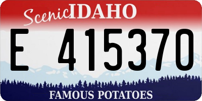 ID license plate E415370