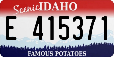 ID license plate E415371