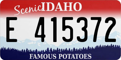 ID license plate E415372