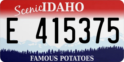 ID license plate E415375