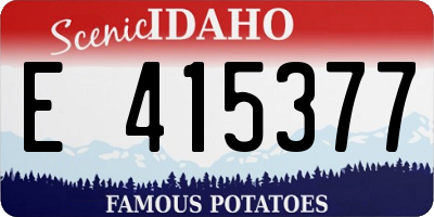 ID license plate E415377