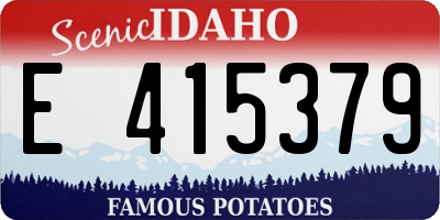 ID license plate E415379