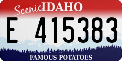ID license plate E415383