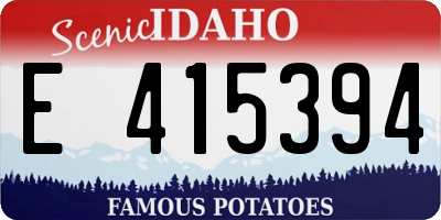 ID license plate E415394