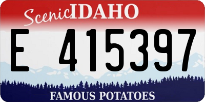 ID license plate E415397