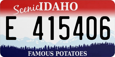 ID license plate E415406