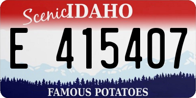 ID license plate E415407