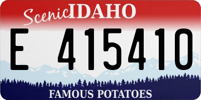 ID license plate E415410