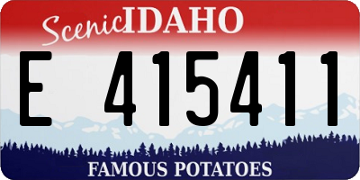 ID license plate E415411