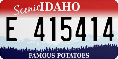 ID license plate E415414