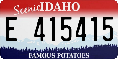 ID license plate E415415