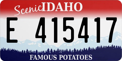 ID license plate E415417