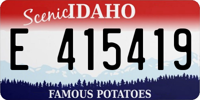 ID license plate E415419