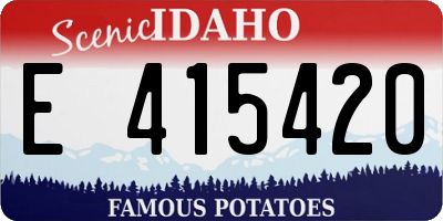 ID license plate E415420