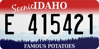 ID license plate E415421