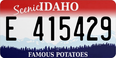 ID license plate E415429