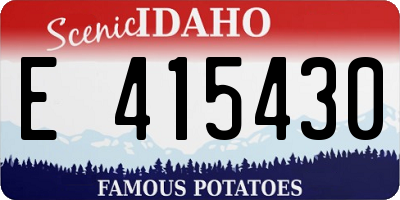 ID license plate E415430