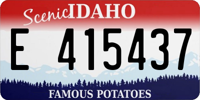 ID license plate E415437