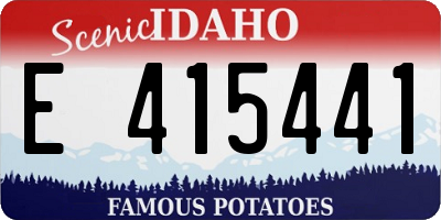 ID license plate E415441