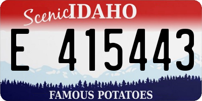 ID license plate E415443