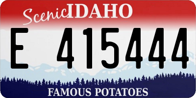 ID license plate E415444
