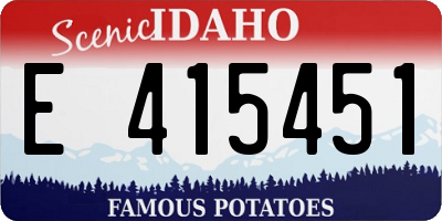 ID license plate E415451