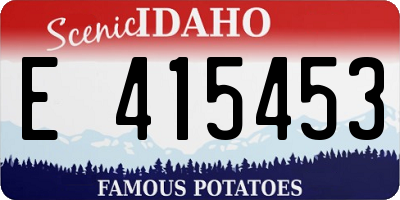 ID license plate E415453