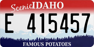 ID license plate E415457