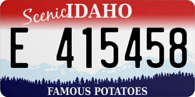 ID license plate E415458